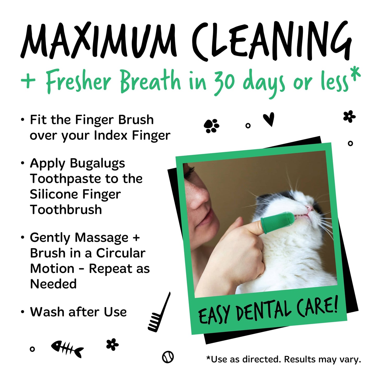 instructions on how to use the silicone finger brush