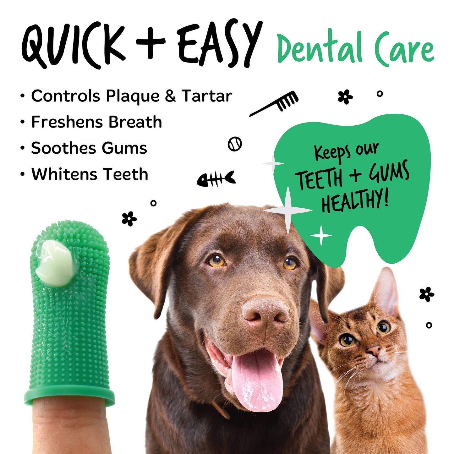 features of the silicone finger brush