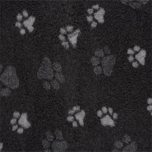 non slip charcoal paw print vet bedding grey