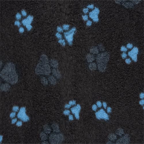 non slip charcoal paw print vet bedding ocean