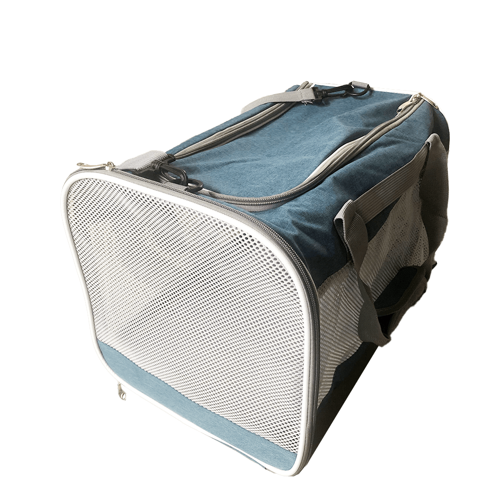 grey with grey trim Carry'Em Cat Carrier closed