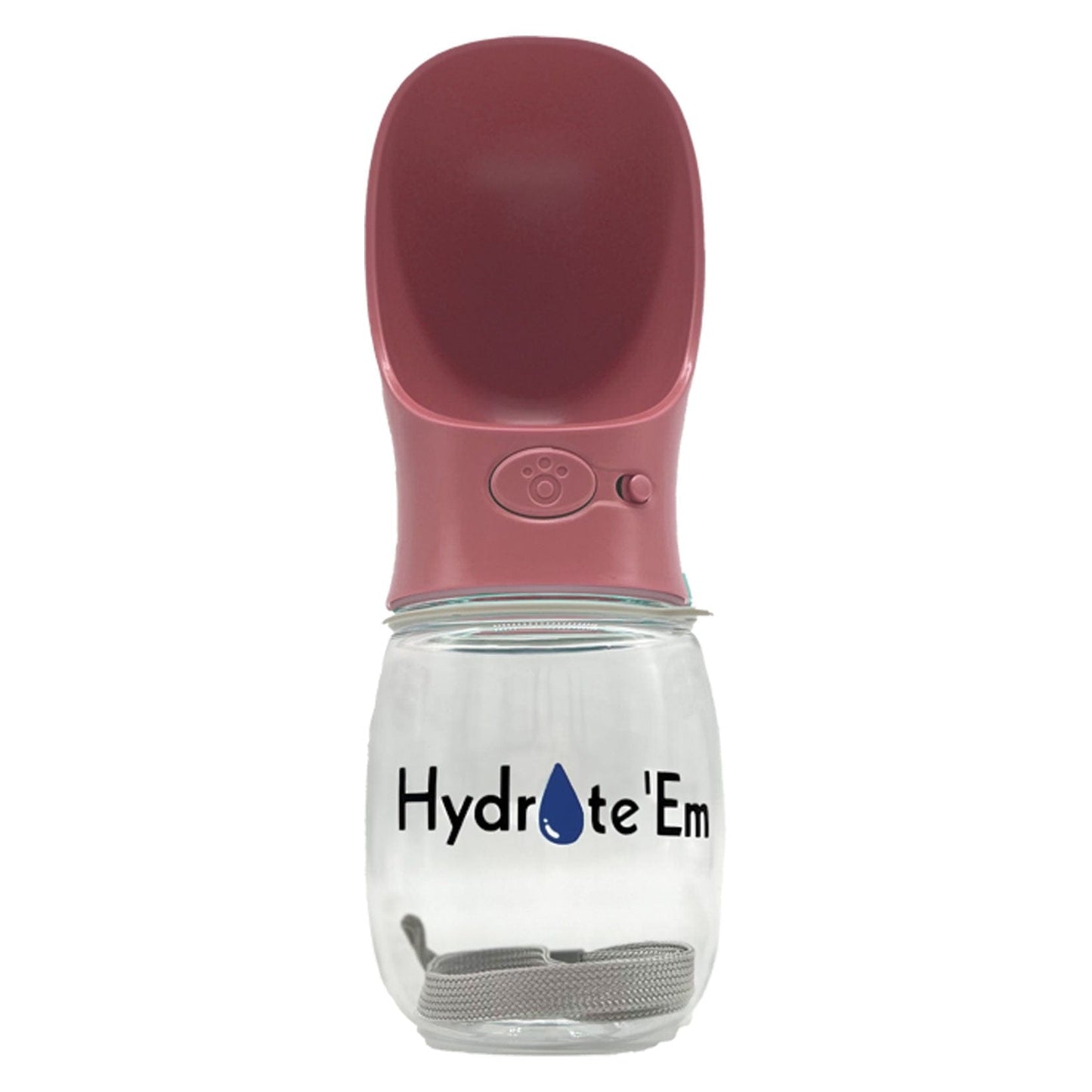 Hydrate'Em travel water bottle 280ml pink