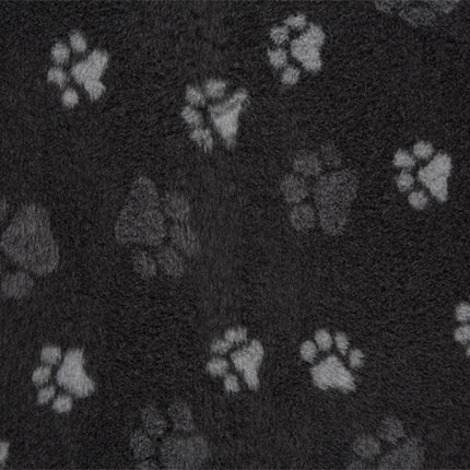 Charcoal paw print vet bedding by ProFleece grey paws
