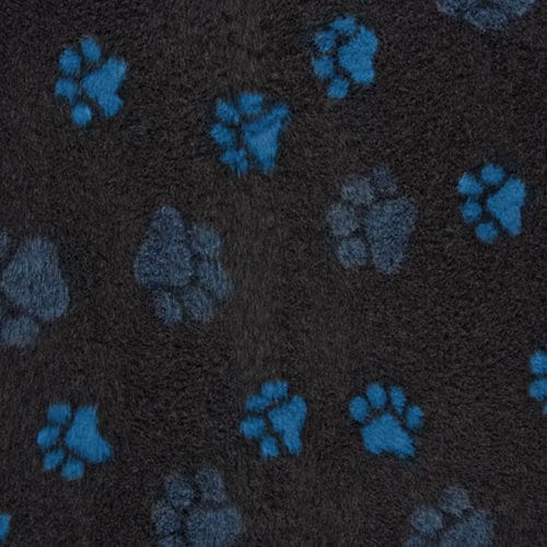 non slip charcoal paw print vet bedding teal