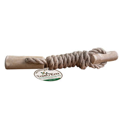 Treet'Em 2u2me Tug Toy made from coffee wood with hemp rope