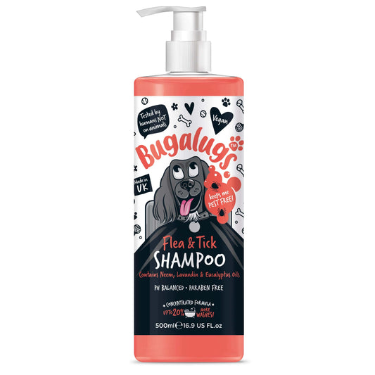 Bugalugs™ Flea & Tick Shampoo front of bottle image