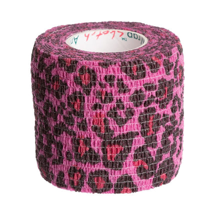 Aniwrap cohesive veterinary bandage pink leopard