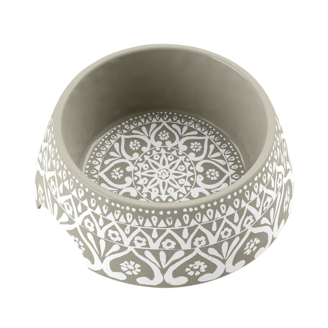 Neutral sandy and white coloured Boho Medallion double walled bowl 