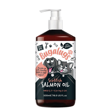 Bugalugs™ Scottish Salmon Oil for Cats and Dogs front of bottle