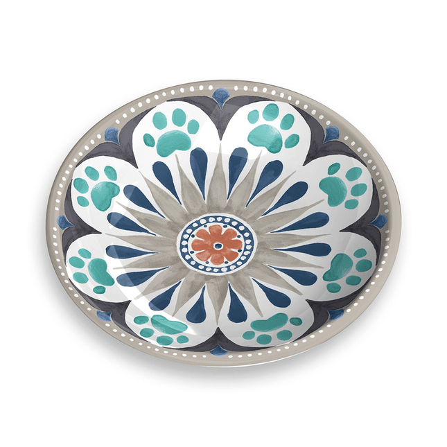 Carmel medallion saucer for cats and small pets