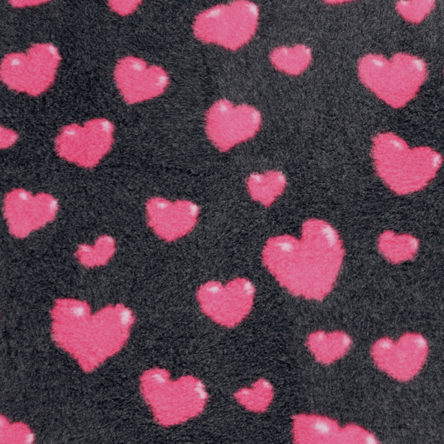 non slip profleece assorted patterns hearts