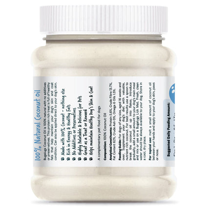 back image of 10% natural coconut oil showing label