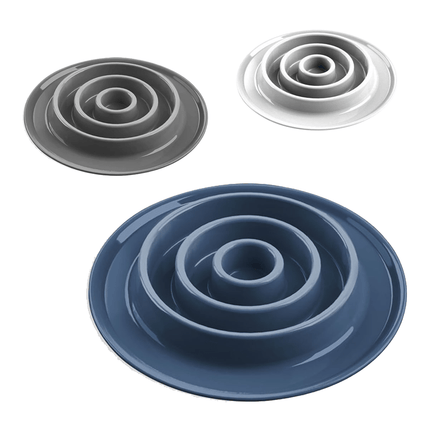 Concentric Circle Slow Feeder Bowl showing colour options