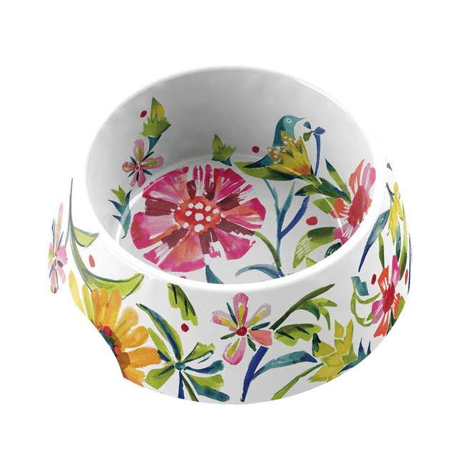 colourful mexico city double walled pet bowl for cats and dogs