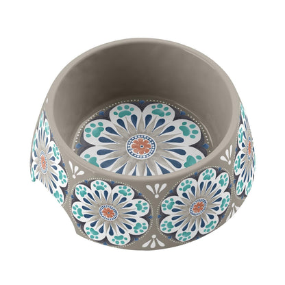 grey carmel medallion bowl