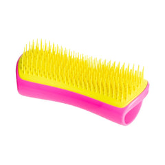  pet teezer detangling brush pink and yellow bristles up