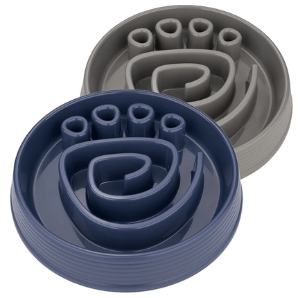 Paw Maze Slow Feeder Dog Bowl group showing colour options