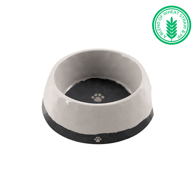 Bamboo Brown Glaze Pet Bowl small double walled bowl