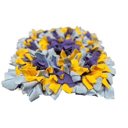 yellow blue and purple noseypaws snuffle mat