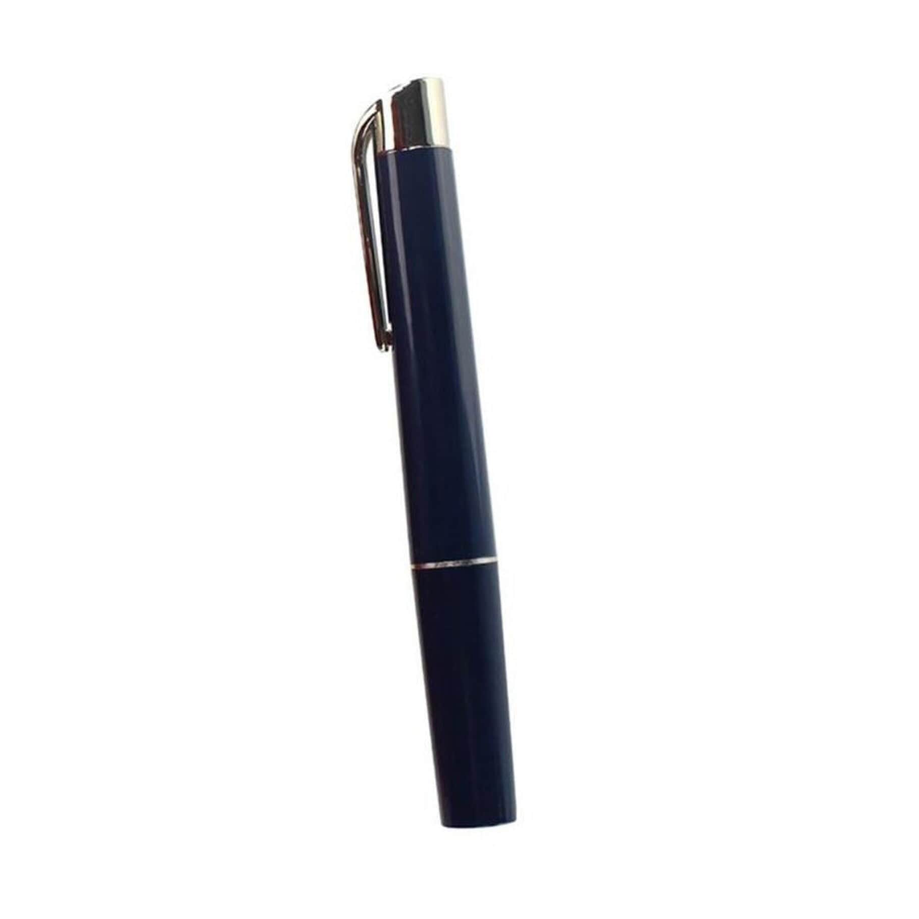 side view of blue pen torch