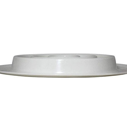Concentric Circle Slow Feeder Bowl white side view