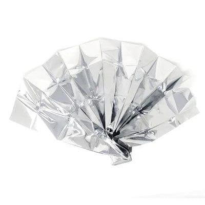 Foil blanket in the shape of a fan