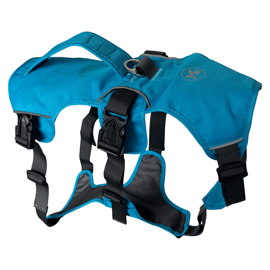 side view of empty harness showing outside and inside