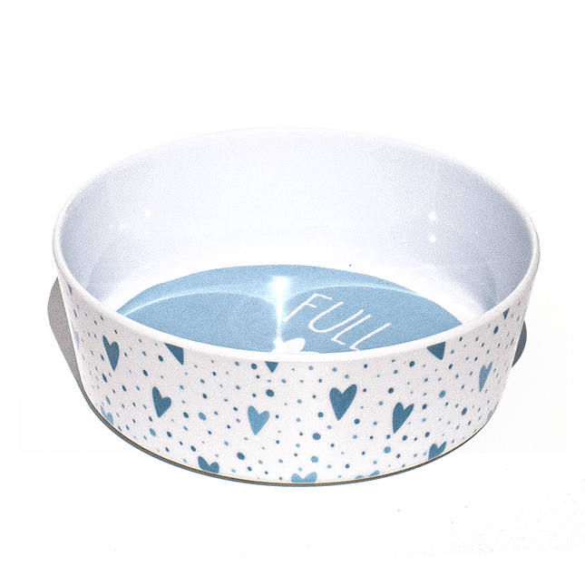 hearts bowl blue