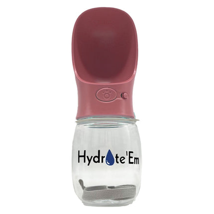 Hydrate'Em travel water bottle 280ml pink