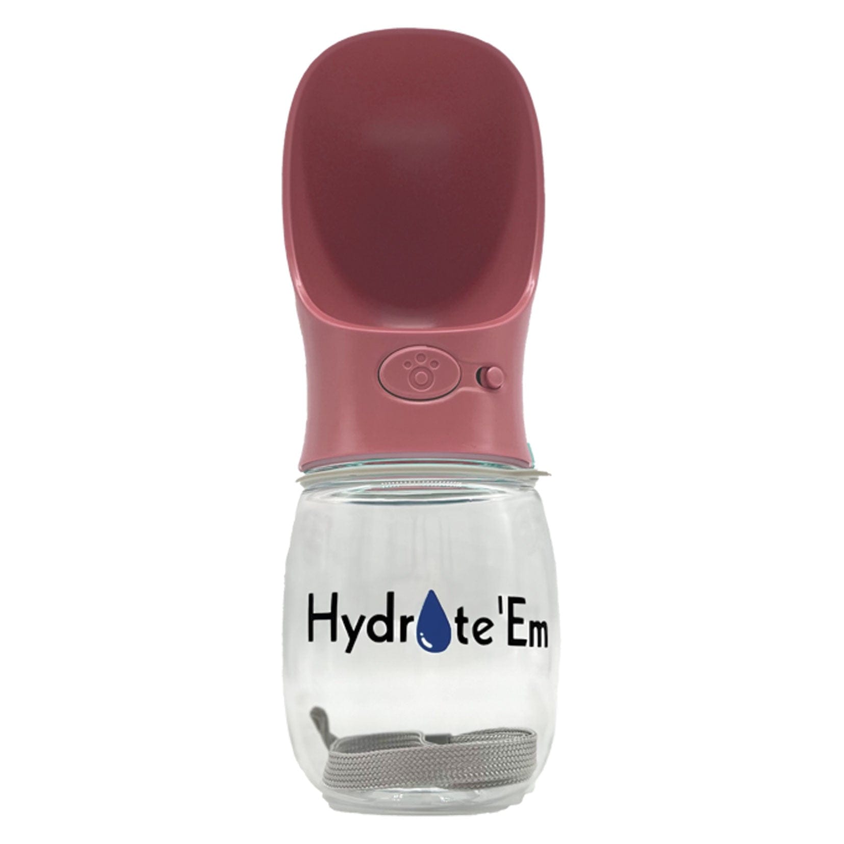 Hydrate'Em travel water bottle 280ml pink