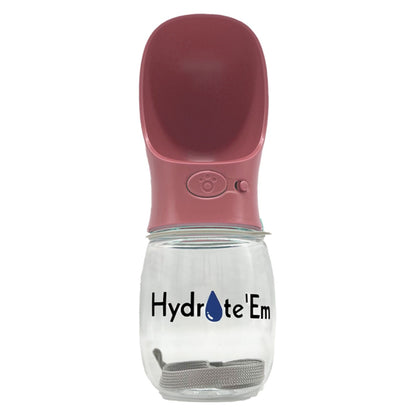 Hydrate'Em travel water bottle 280ml pink
