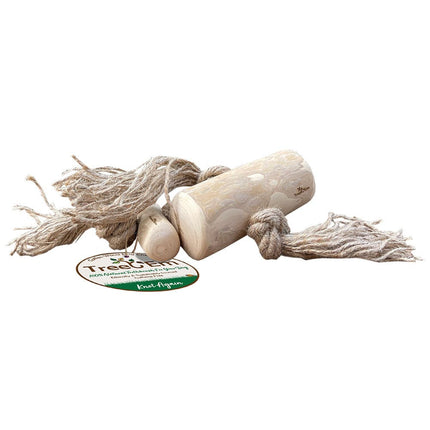 Treet'Em Knot Again Toy made with coffee wood and hemp rope