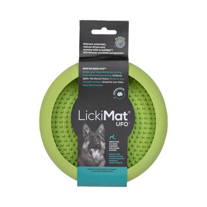 LickiMat UFO Slow Feeder with Suction Cups green