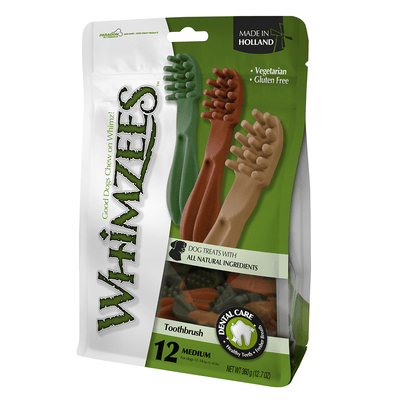 Whimzees Toothbrush Star - Natural, Gluten-Free Dental Chew for Dogs