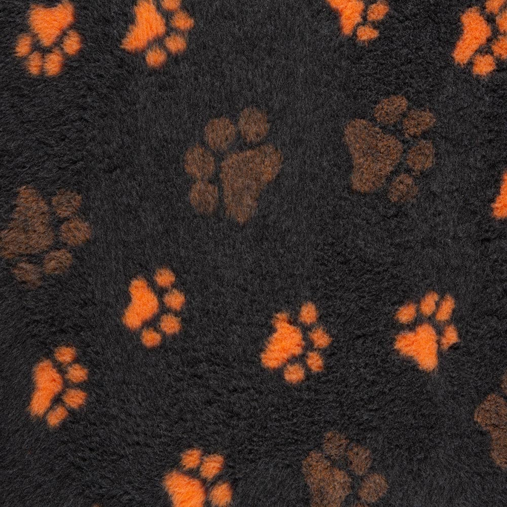 Rolls of charcoal paw print vet bedding by ProFleece