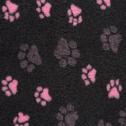Rolls of charcoal paw print vet bedding by ProFleece